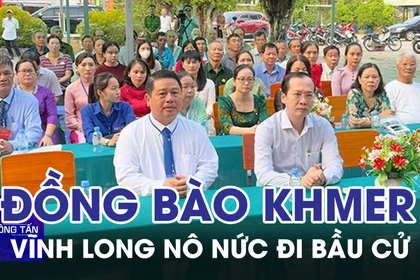 Đồng bào Khmer Vĩnh Long nô nức đi bầu cử