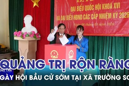 Quảng Trị rộn ràng ngày hội bầu cử sớm tại xã Trường Sơn