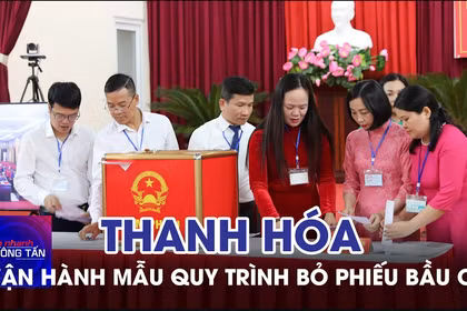 Thanh Hóa vận hành mẫu quy trình bỏ phiếu bầu cử 