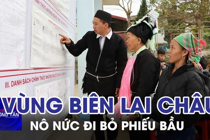Đồng bào các dân tộc vùng biên Lai Châu đi bầu cử 