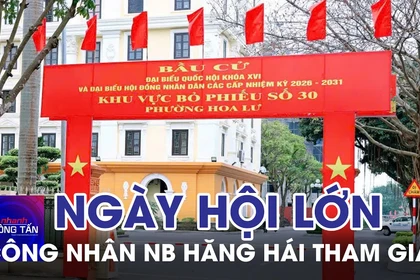 Công nhân ở Ninh Bình tham gia Ngày hội lớn
