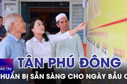 Xã cù lao Tân Phú Đông chuẩn bị sẵn sàng cho ngày bầu cử
