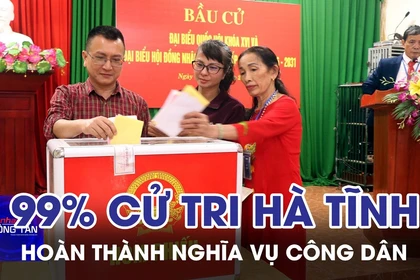 Hà Tĩnh gần 99% cử tri hoàn thành nghĩa vụ công dân