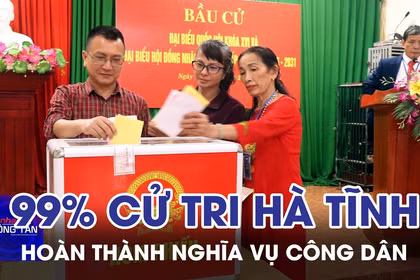 Hà Tĩnh gần 99% cử tri hoàn thành nghĩa vụ công dân