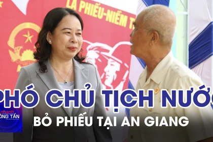 Phó Chủ tịch nước Võ Thị Ánh Xuân bỏ phiếu tại An Giang