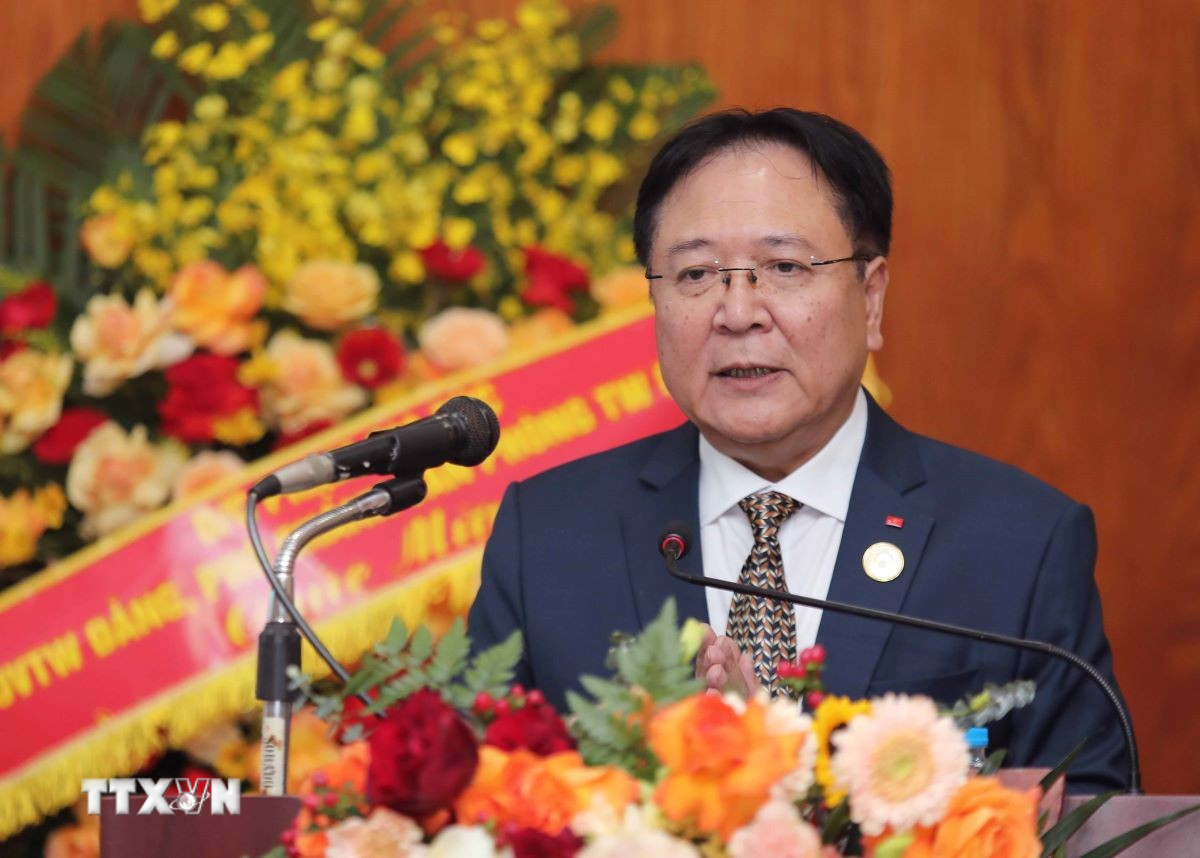 Chủ tịch Hiệp hội Công nghiệp văn hóa Việt Nam, Nghệ sỹ nhân dân Vương Duy Biên. (Ảnh: Thành Phương/TTXVN)