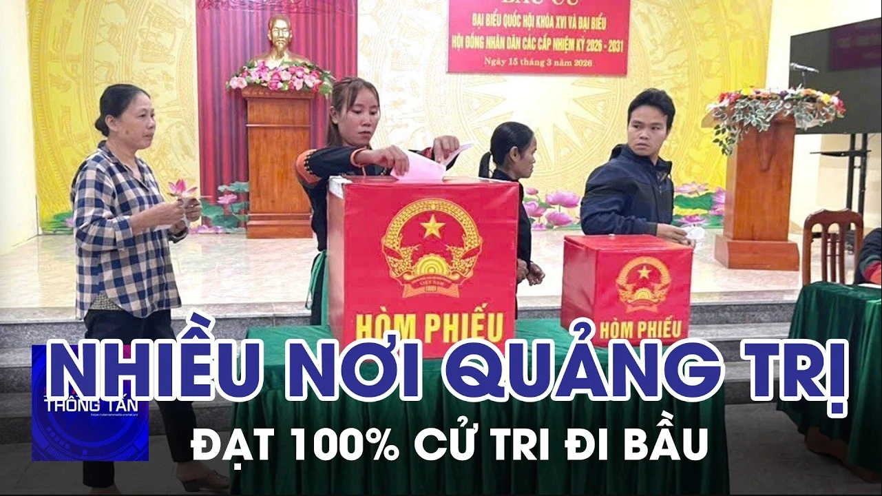 Nhiều địa phương tại Quảng Trị đạt 100% cử tri đi bầu 
