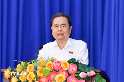 Chủ tịch Quốc hội Trần Thanh Mẫn phát biểu. (Ảnh: Doãn Tấn/TTXVN)