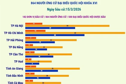 864 người ứng cử đại biểu Quốc hội khóa XVI