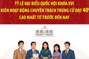 Tỷ lệ ĐBQH dự kiến hoạt động chuyên trách trúng cử cao nhất từ trước đến nay