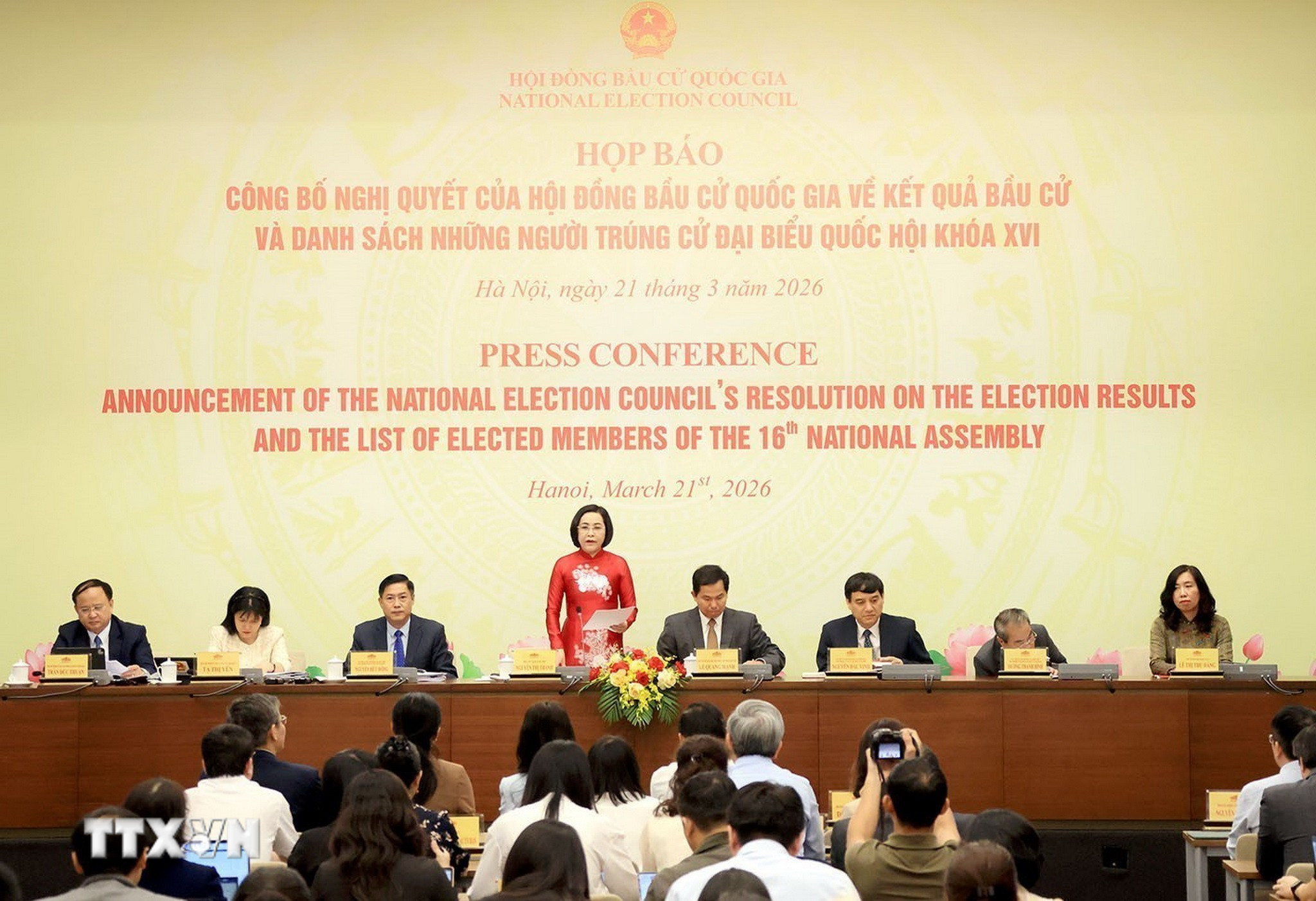 Quang cảnh buổi họp báo. (Ảnh: Tuấn Anh/TTXVN)