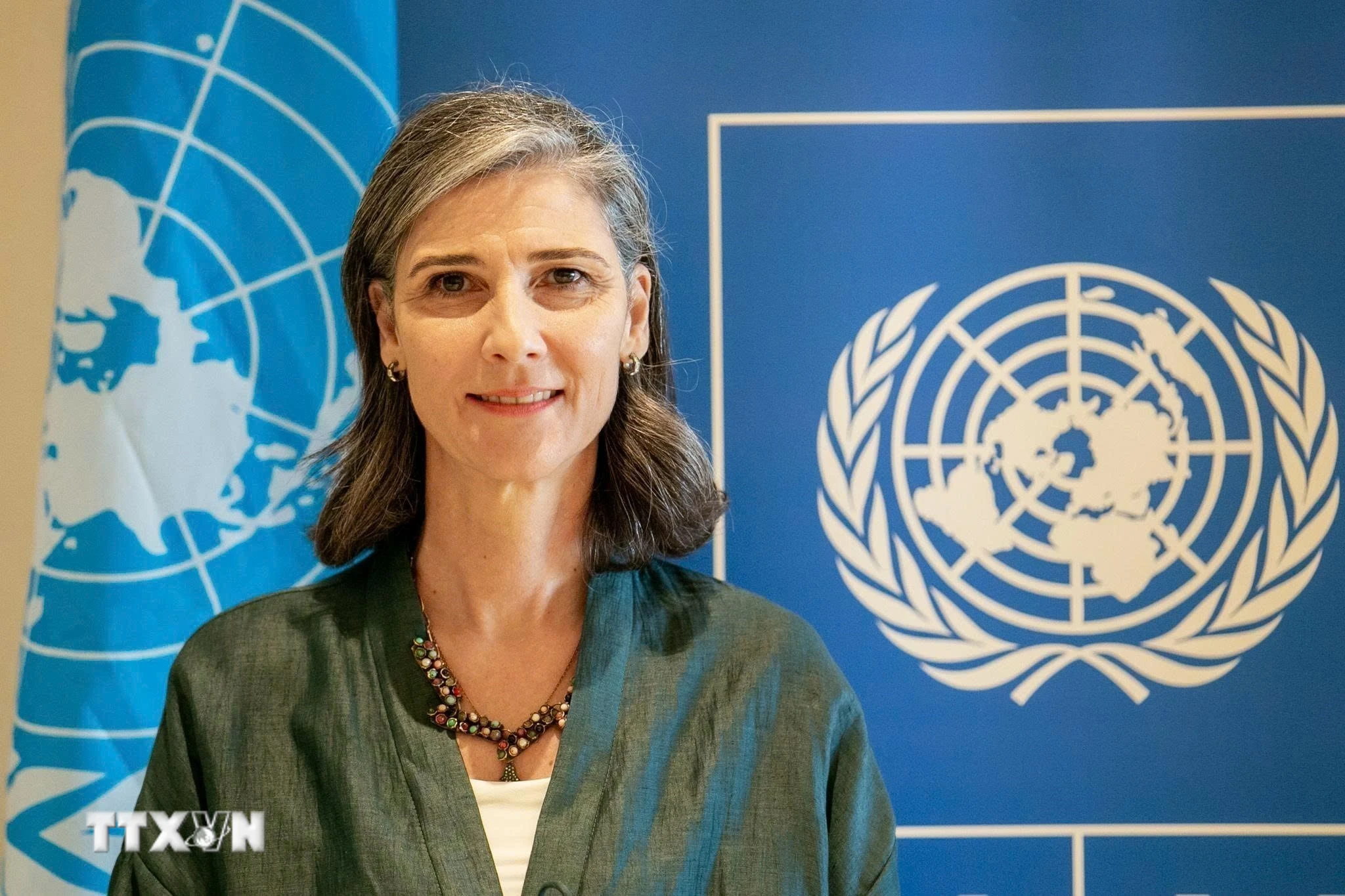 Bà Ramla Khalidi, Trưởng Đại diện Đại diện thường trú của Chương trình Phát triển của Liên hợp quốc (UNDP) tại Việt Nam. (Nguồn: TTXVN phát)