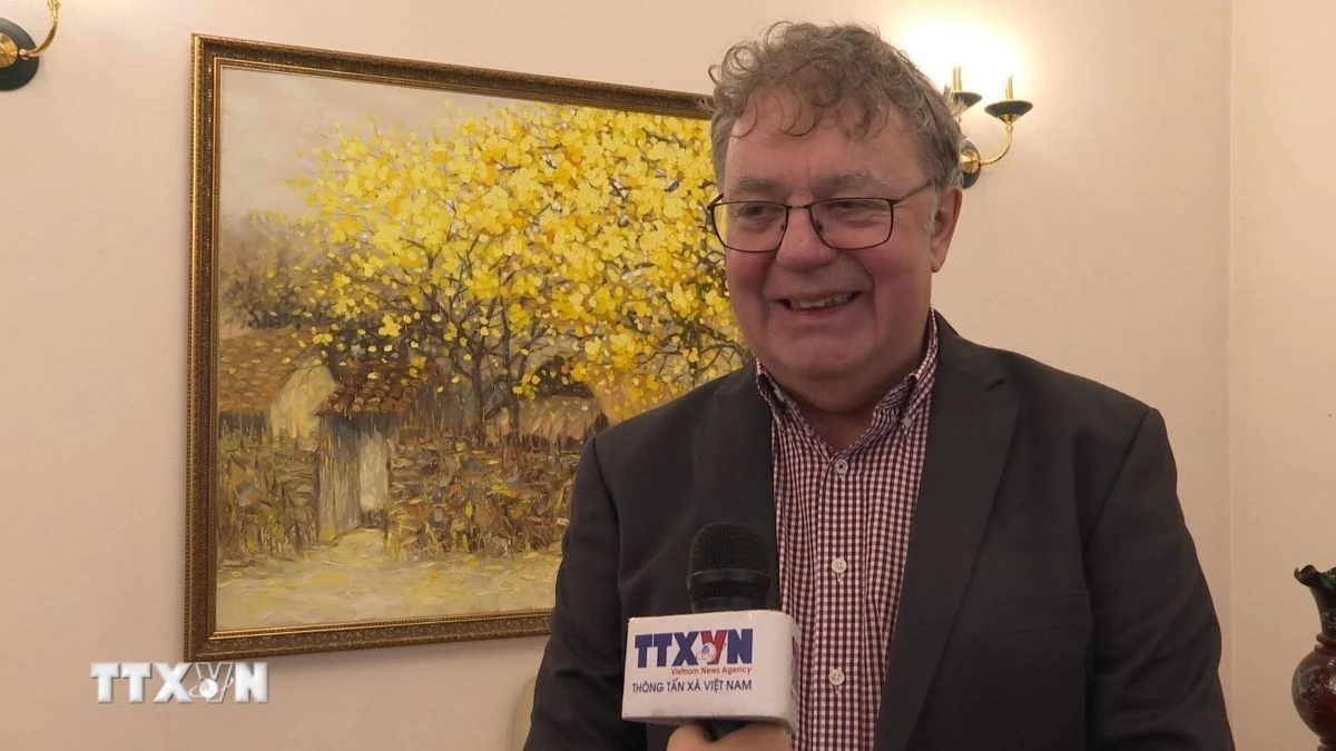 Chủ tịch Đảng Cộng sản Đức, ông Patrik Köbele. (Ảnh: Thuỳ Linh/TTXVN)