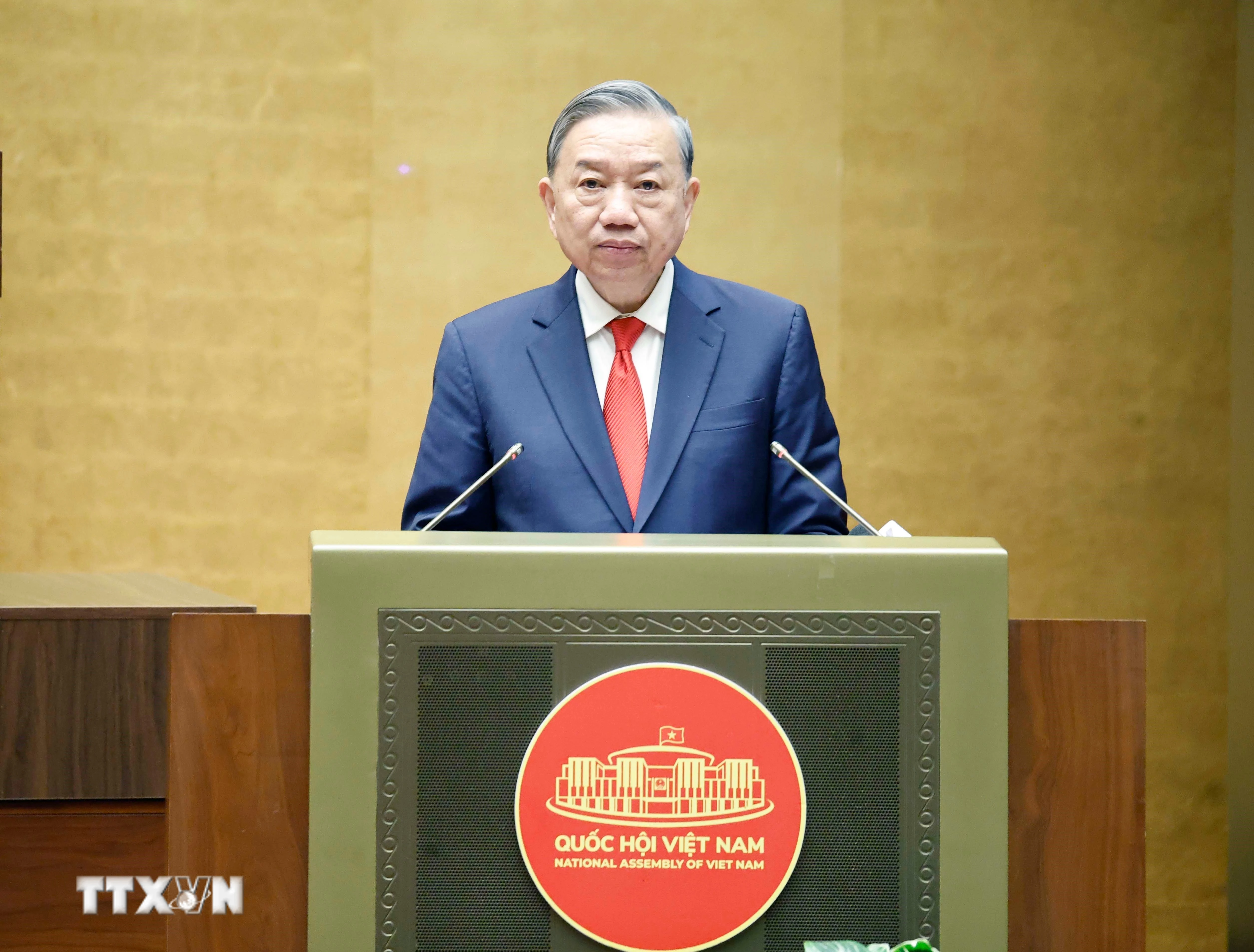 Tổng Bí thư Tô Lâm phát biểu chỉ đạo. (Ảnh: Thống Nhất/TTXVN)