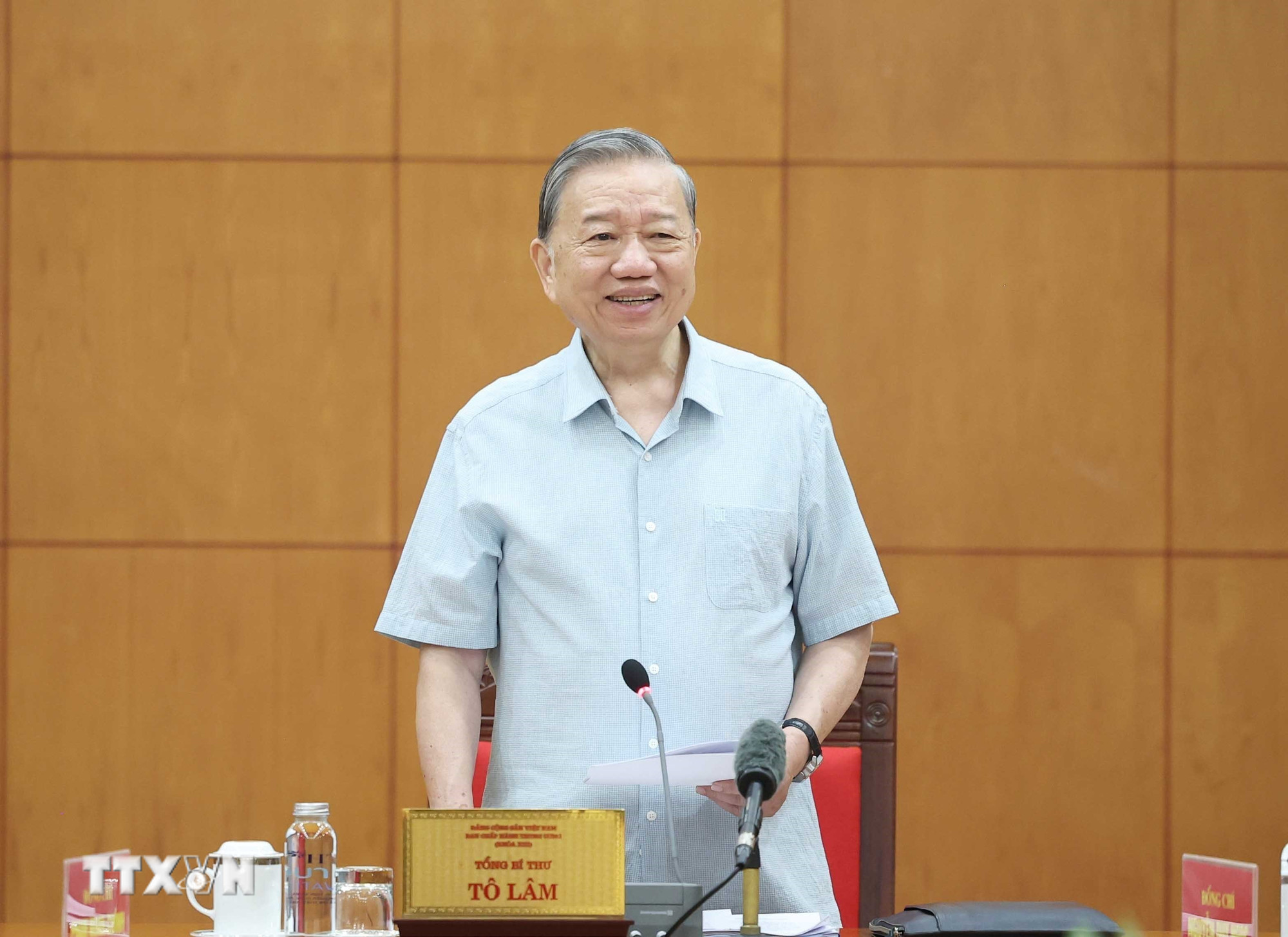 Tổng Bí thư Tô Lâm phát biểu. (Ảnh: Thống Nhất/TTXVN) ttxvn-tong-bi-thu-to-lam-luat-dat-dai-6.jpg