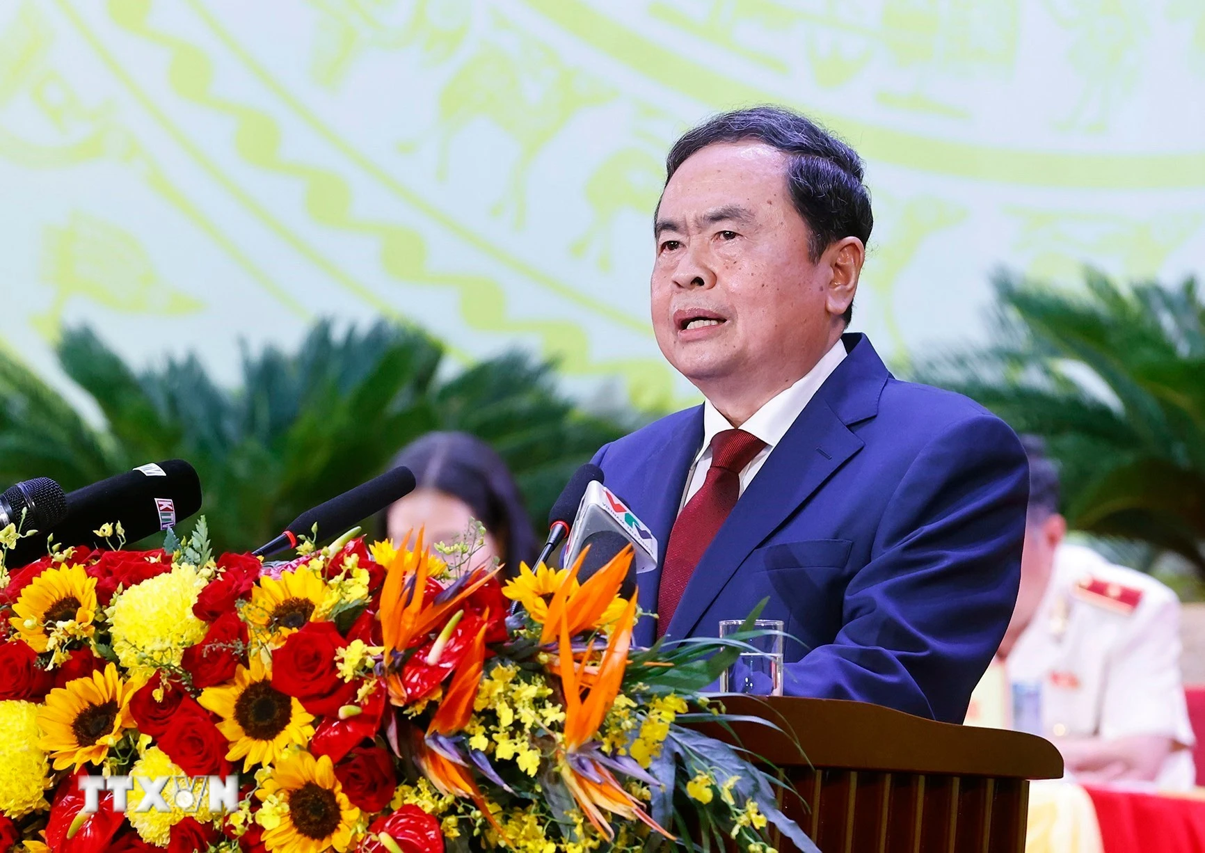 Chủ tịch Quốc hội Trần Thanh Mẫn phát biểu chỉ đạo Đại hội. (Ảnh: Doãn Tấn/TTXVN)