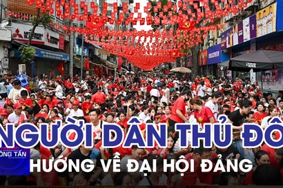 Người dân thủ đô hướng về Đại hội Đảng 