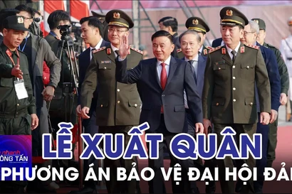 Lễ xuất quân và diễn tập phương án bảo vệ Đại hội Đảng 