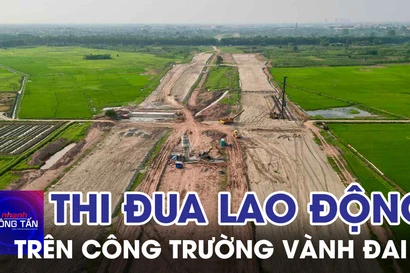 Thi đua lao động trên công trường Vành đai 4 