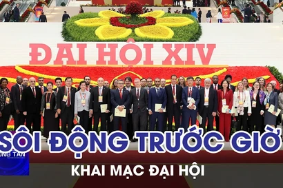 Trung tâm Hội nghị Quốc gia: sôi động trước giờ khai mạc Đại hội