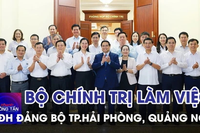 Bộ Chính trị làm việc về Đại hội Đảng bộ TP.Hải Phòng và Quảng Ngãi