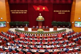 Phiên khai mạc Hội nghị lần thứ 14 Ban Chấp hành Trung ương Đảng khóa XIII. (Ảnh: Lâm Khánh/TTXVN)