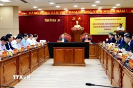 Quang cảnh buổi làm việc. (Ảnh: Sỹ Thắng/TTXVN)