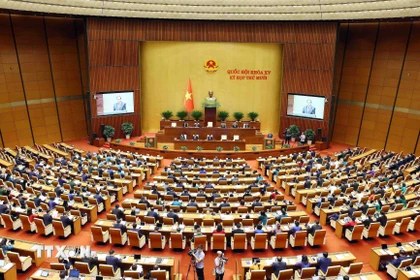 Toàn cảnh Phiên khai mạc trọng thể Kỳ họp thứ 10, Quốc hội khoá XV. (Ảnh: Phạm Kiên/TTXVN)