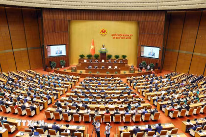 Toàn cảnh Phiên khai mạc trọng thể Kỳ họp thứ 10, Quốc hội khoá XV. (Ảnh: Phạm Kiên/TTXVN)