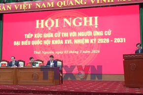 Ứng cử viên Quốc hội khóa XVI Phan Văn Giang tiếp xúc cử tri Thái Nguyên