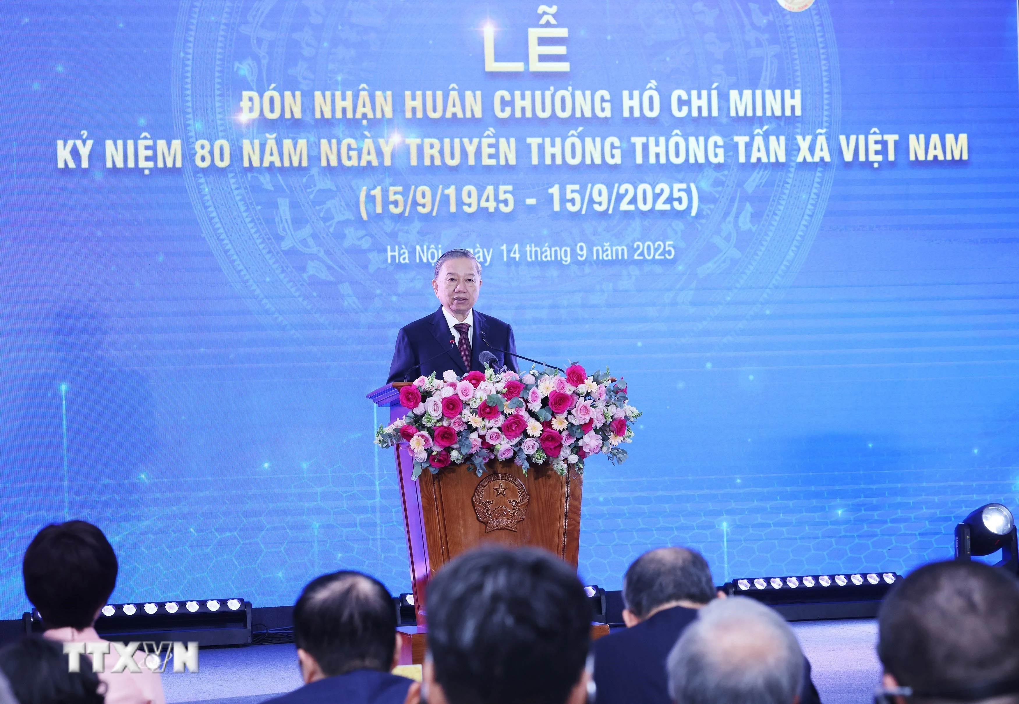 Tổng Bí thư Tô Lâm phát biểu tại lễ kỷ niệm. (Ảnh: Lâm Khánh/TTXVN)