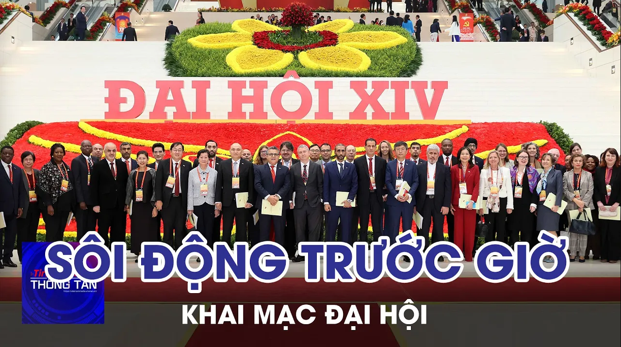 Trung tâm Hội nghị Quốc gia: sôi động trước giờ khai mạc Đại hội