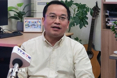 Giáo sư Thái Đức Kiên, Khoa Xây dựng và Môi trường đánh giá quyết tâm triển khai tinh gọn bộ máy của Đảng và Nhà nước ta là một thành công lớn. (Ảnh: Trường Giang/TTXVN)