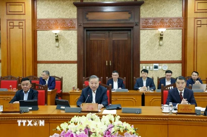 Tổng Bí thư Tô Lâm phát biểu chỉ đạo. (Ảnh: Thống Nhất/TTXVN)