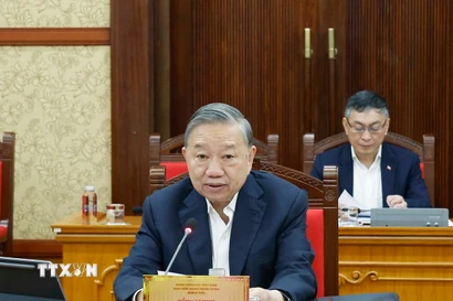 Tổng Bí thư Tô Lâm phát biểu chỉ đạo. (Ảnh: Thống Nhất/TTXVN)