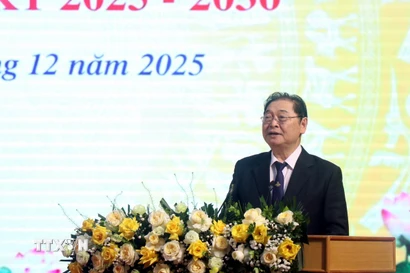 Chủ tịch Liên hiệp các Hội Khoa học và Kỹ thuật Việt Nam Phan Xuân Dũng. (Ảnh: Đinh Văn Nhiều/TTXVN)