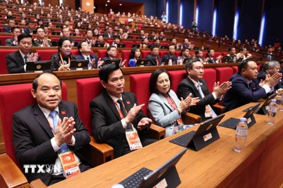 Các đại biểu dự phiên họp trù bị Đại hội XIV của Đảng. (Ảnh: TTXVN)