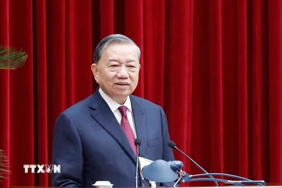 Tổng Bí thư Tô Lâm phát biểu. (Ảnh: Thống Nhất/TTXVN)