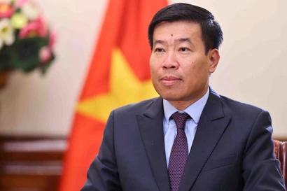 Ông Nguyễn Mạnh Cường, Ủy viên Trung ương Đảng, Phó Bí thư Thường trực Đảng ủy, Thứ trưởng Bộ Ngoại giao. (Ảnh: Minh Đức/TTXVN)