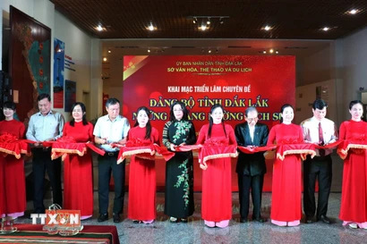 Quang cảnh trung tâm Ngã Sáu, thành phố Buôn Ma Thuột (tỉnh Đắk Lắk) nhìn từ trên cao. (Ảnh: Hoài Thu/TTXVN)