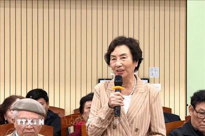 PGS, TS Bùi Thị An, Viện trưởng Viện Tài nguyên Môi trường và Phát triển cộng đồng (Liên hiệp các Hội Khoa học và Kỹ thuật Việt Nam) cho rằng, các dự thảo văn kiện đã thể hiện tầm nhìn chiến lược, nhưng cần nhấn mạnh hơn nữa vai trò của khoa học công nghệ và đổi mới sáng tạo như trụ cột then chốt của nền kinh tế tri thức. (Ảnh: Thanh Hương/TTXVN)