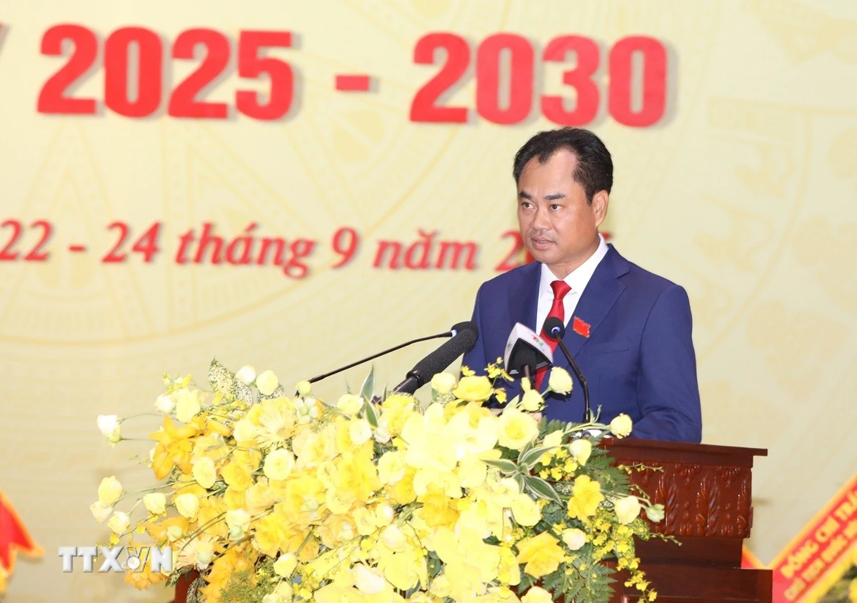 Ông Trịnh Việt Hùng giữ chức Bí thư Tỉnh ủy Lào Cai. (Ảnh: Vũ Hoàng Giang/TTXVN)