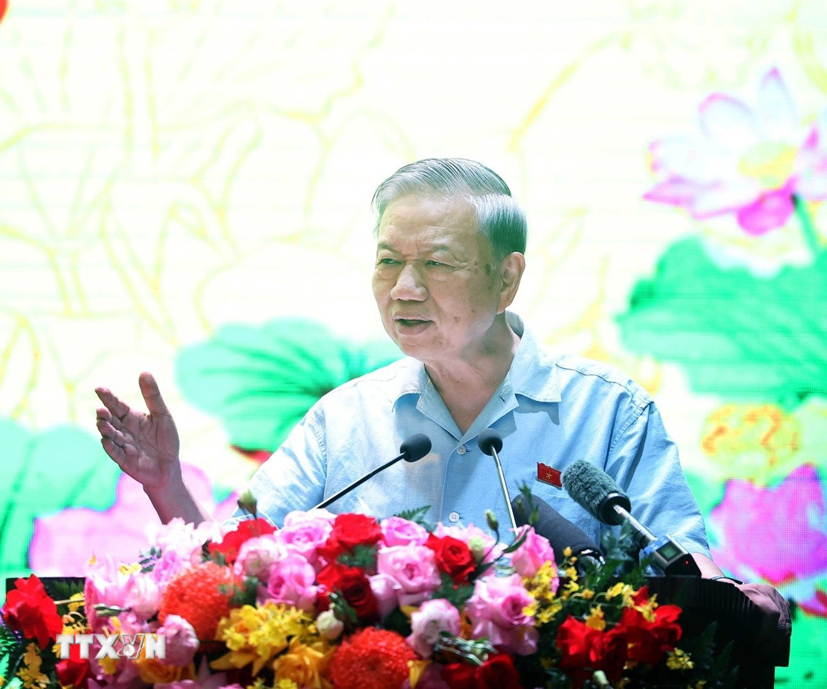 Tổng Bí thư Tô Lâm phát biểu. (Ảnh: Thống Nhất/TTXVN)