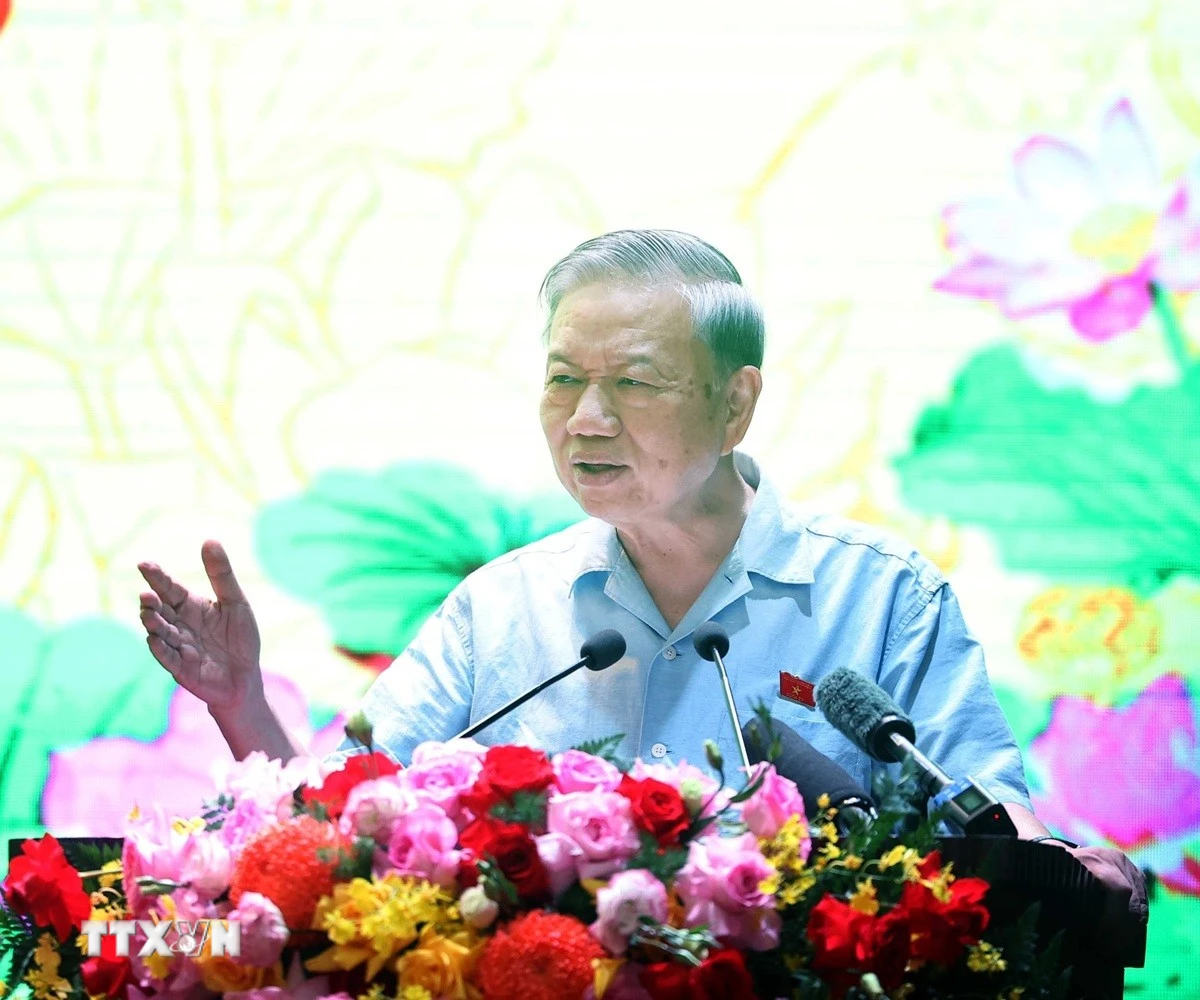 Tổng Bí thư Tô Lâm phát biểu. (Ảnh: Thống Nhất/TTXVN)