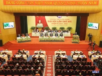 Tổng Bí thư Nguyễn Phú Trọng dự Đại hội Đảng bộ Tỉnh Tuyên Quang lần thứ XVI (2015). Ảnh: TTXVN