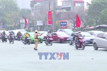 Phân luồng Giao thông phục vụ lễ xuất quân, diễn tập bảo vệ Đại hội Đảng 