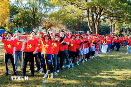 Cộng đồng người Việt Nam tại Nhật Bản. (Ảnh: Xuân Giao/TTXVN)