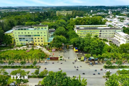 Toàn cảnh Trường Đại học Trà Vinh (tỉnh Vĩnh Long). (Ảnh: TTXVN phát)