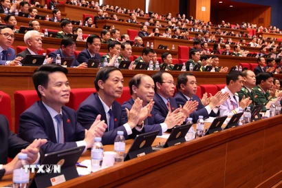 Các đại biểu dự phiên thảo luận tại hội trường về các văn kiện Đại hội XIV của Đảng chiều 21/1. (Ảnh: TTXVN)