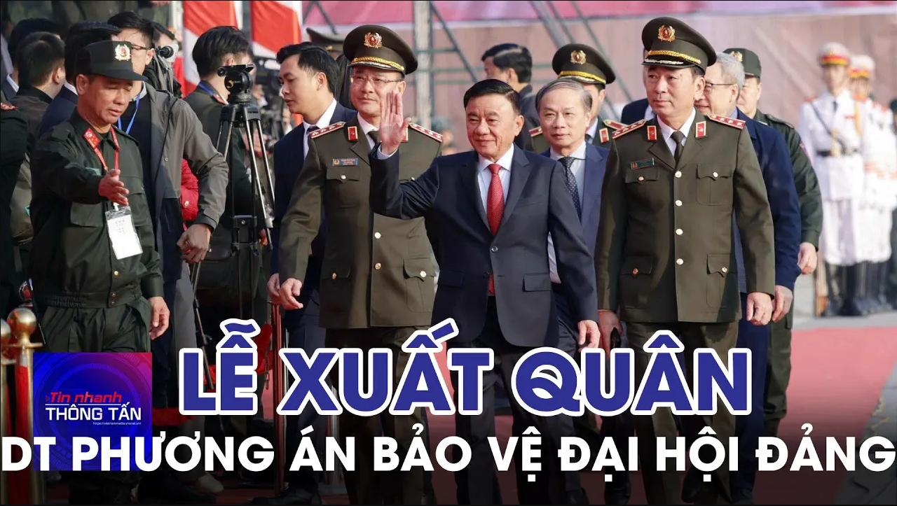 Lễ xuất quân và diễn tập phương án bảo vệ Đại hội Đảng 